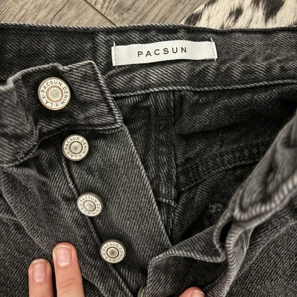 Pacsun Size 23 dad Jean, 5 buttons, two holes in knees (style) - Picture 2 of 3